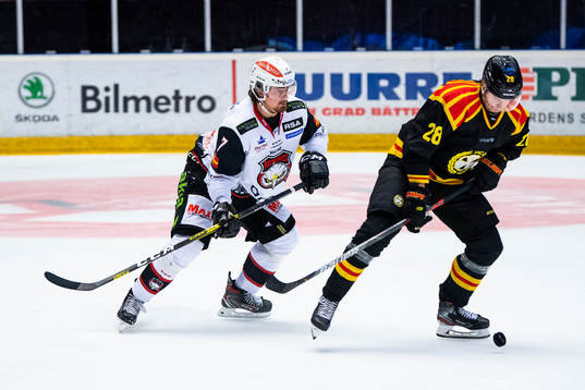Malmö Redhawks Marcus Björk och Brynäs Lukas Zetterberg