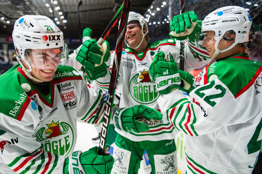 Rögles Nils Höglander, Erlend Lesund och Samuel Jonsson