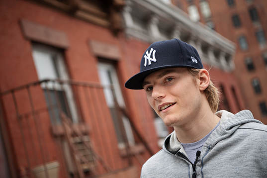 Lias Andersson, player in the NHL ice hockey team New York