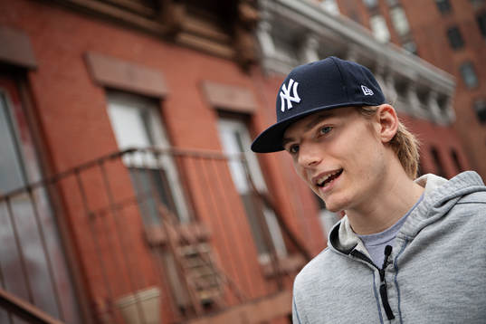 Lias Andersson, player in the NHL ice hockey team New York