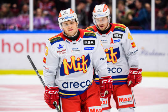 Malmö Redhawks Christoffer Forsberg och Jesper Jensen Aabo