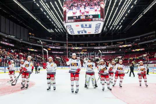 Malmö Redhawks spelare jublar