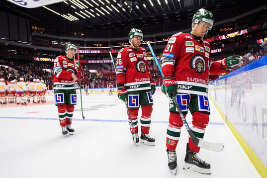 Frölundas Johan Sundström, Brandon Gormley och Nicklas