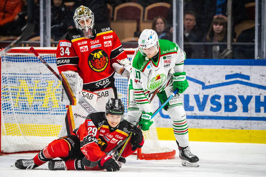 Luleås Erik Gustafsson och Rögles Nick Sörensen
