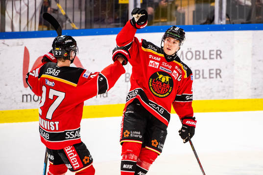 Luleås Nils Lundkvist och Erik Gustafsson jublar