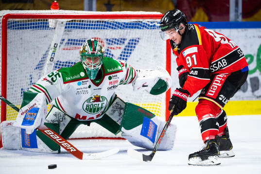 Rögles målvakt Christoffer Rifalk och Luleås Austin