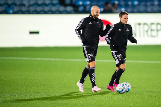 Tore Reginiussen and Mike Lindemann Jensen of Rosenborg