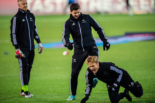 Pål Andre Helland and Erik Botheim of Rosenborg