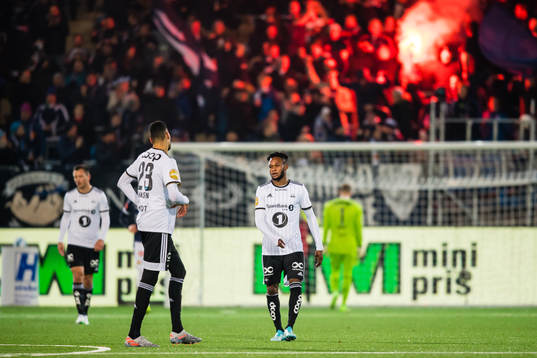 Samuel Adeniyi Adegbenro of Rosenborg looks dejected
