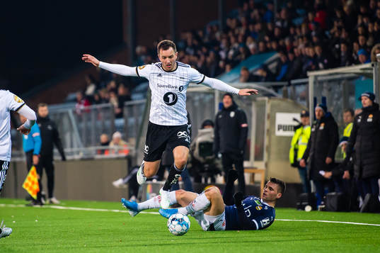 Even Hovland of Rosenborg and Kristoffer Tokstad of