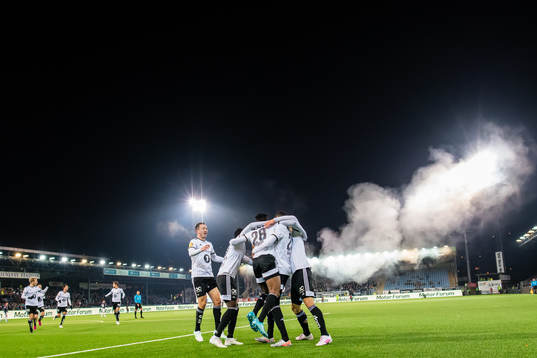 Samuel Adeniyi Adegbenro of Rosenborg celebrates with