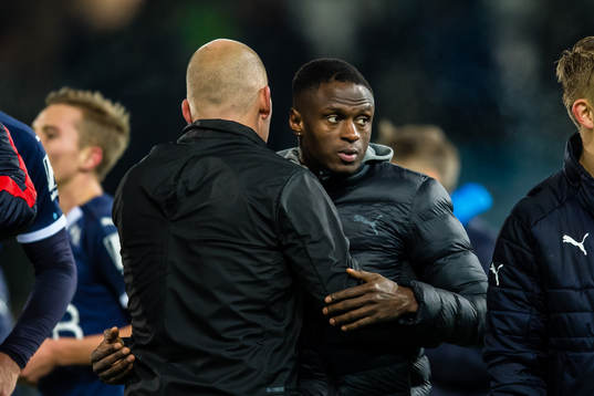 Henrik Pedersen, head coach of Strømsgodset, and Muhamed