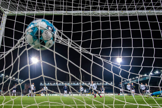 Mike Lindemann Jensen of Rosenborg scores the 2-2 goal