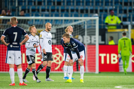 Lars Sætra of Strømsgodset looks dejected