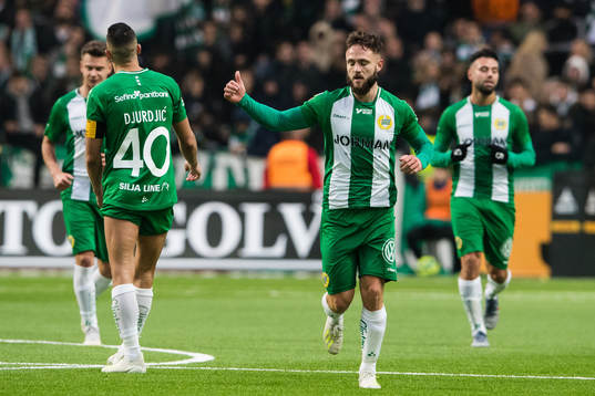 Hammarbys Mats Solheim jublar