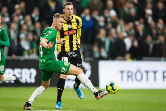 Hammarbys Richard Magyar och Häckens Gustaf Nilsson
