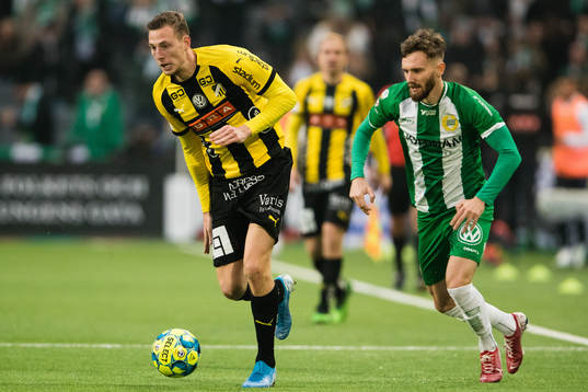 Häckens Gustaf Nilsson och Hammarbys Simon Sandberg