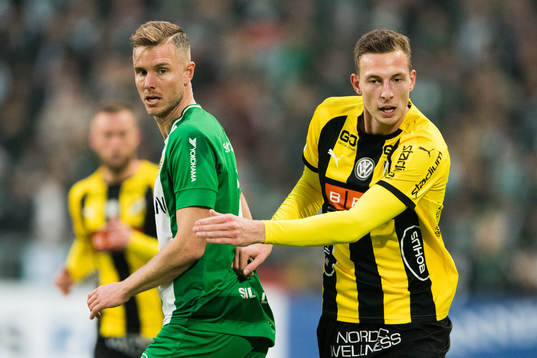 Hammarbys Richard Magyar och Häckens Gustaf Nilsson