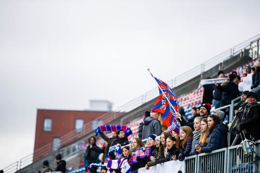 Spectators in the stands