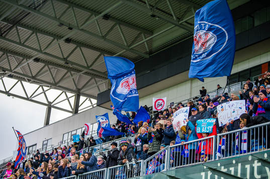Spectators in the stands