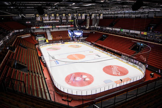 Interiör i ERP Monitor Arena