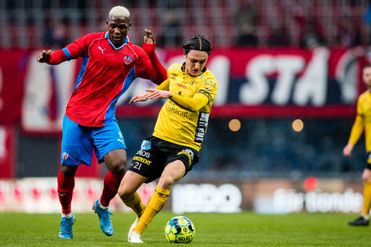 Helsingborgs Alhaji Gero och Elfsborgs Jonathan Levi