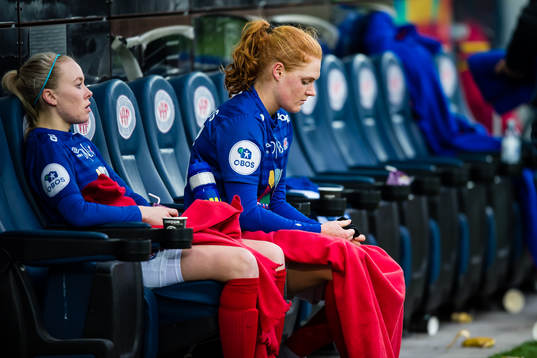 Tina Dalgård Konradsen of Vålerenga and Stine Ballisager