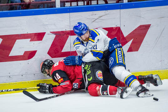 Malmö Redhawks Carl-Johan Lerby och Leksands Mattias