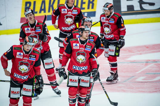 Malmö Redhawks spelare deppar
