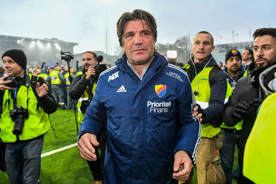Djurgårdens sportchef Bosse Andersson jublar
