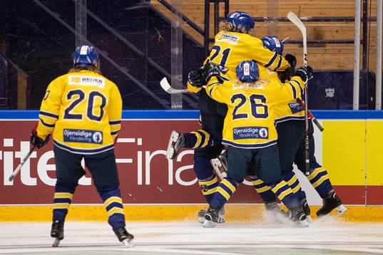 Dalarnas spelarna jublar