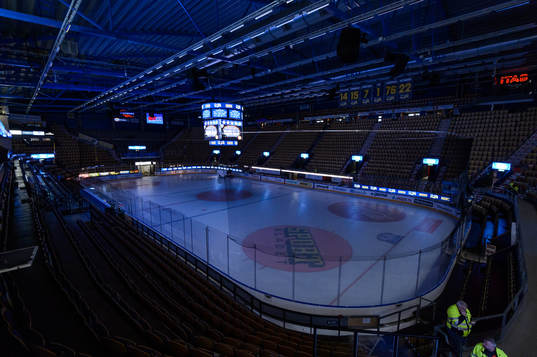 Interiör i Kinnarps arena