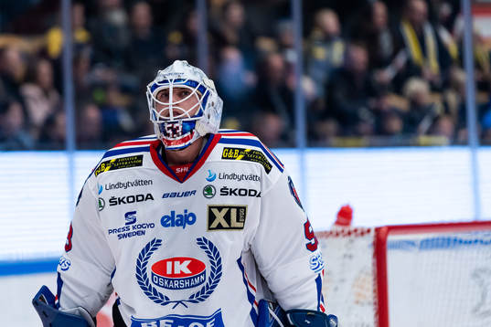 Oskarshamns målvakt Fredrik Pettersson-Wentzel deppar