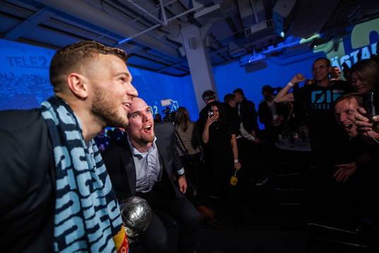 Jesper Karlström och Marcus Danielson med Lennart