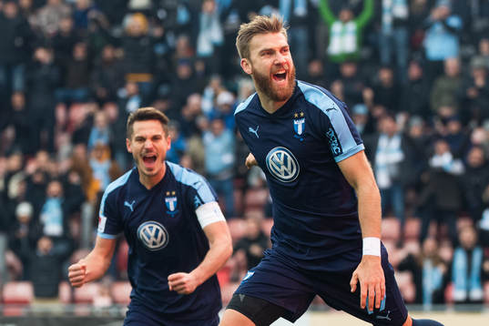 Malmö FFs Rasmus Bengtsson jublar