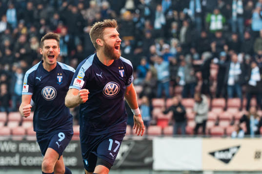 Malmö FFs Rasmus Bengtsson jublar