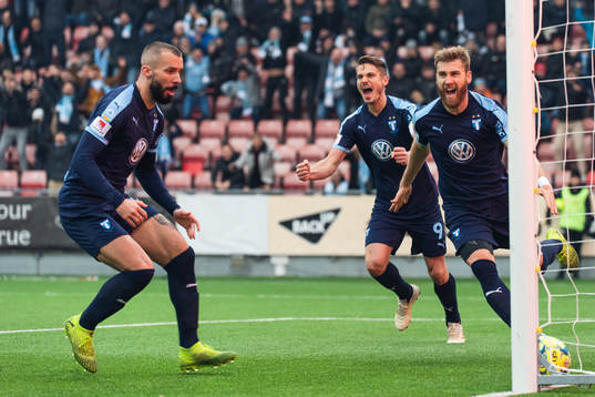 Malmö FFs Rasmus Bengtsson jublar