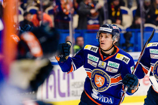 Växjös Pontus Holmberg jublar