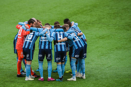 Djurgårdens spelare samlas