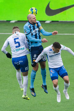 IFK Norrköpings Christoffer Nyman och Simon Skrabb mot