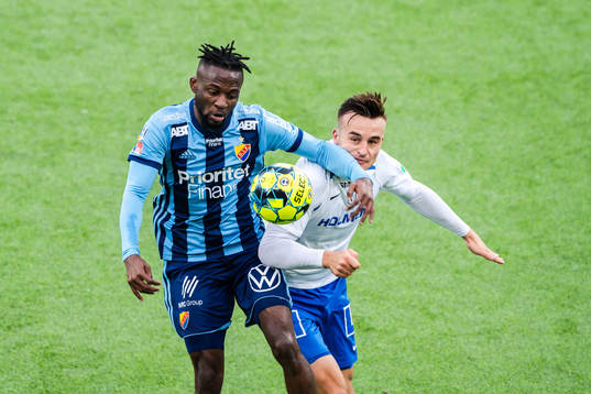 Djurgårdens Mohamed Buya Turay och IFK Norrköpings Henrik