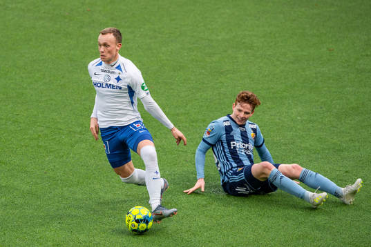 IFK Norrköpings Gudmundur Thórarinsson och Djurgårdens