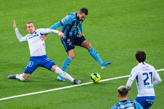 IFK Norrköpings Gudmundur Thórarinsson och Djurgårdens