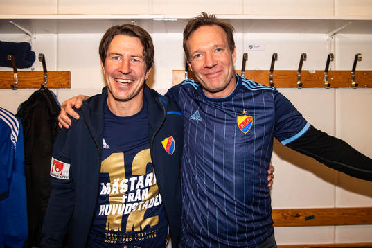 Djurgårdens tränare Thomas Lagerlöf och tränare Kim