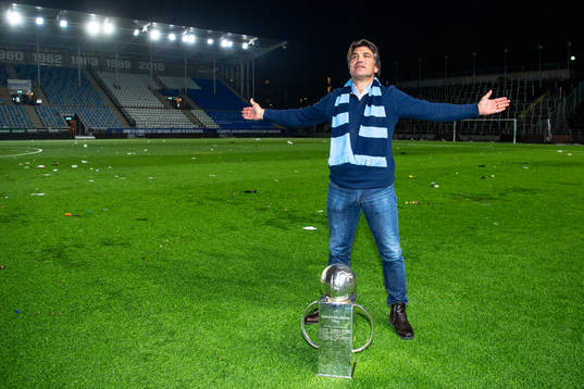 Djurgårdens sportchef Bosse Andersson med Lennart