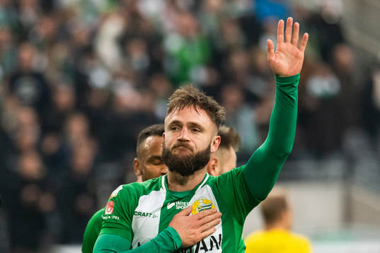 Hammarbys Mats Solheim jublar 4-1
