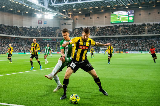 Häckens Joona Toivio och Hammarbys Alexander Kacaniklic