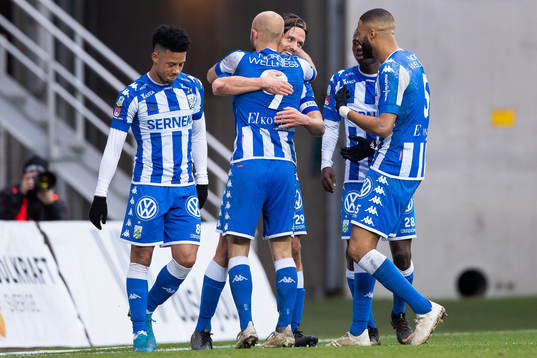 IFK Göteborgs Robin Söder jublar med lagkamrater