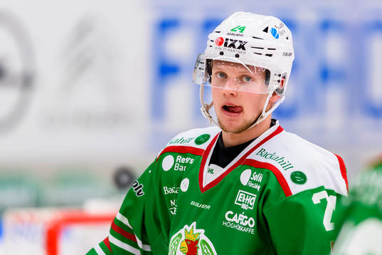 Rögles Kevin Wennström innan ishockeymatchen i SHL mellan