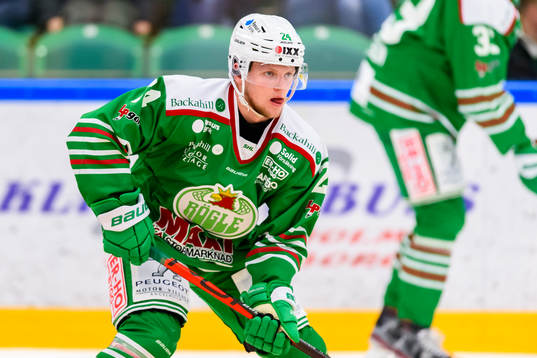 Rögles Kevin Wennström innan  ishockeymatchen i SHL